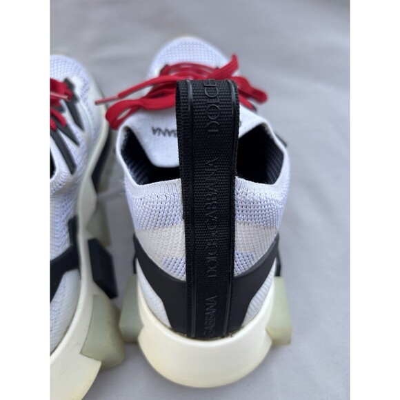 Dolce & Gabbana Low-Top Knit Sneakers White/Black/Red Lace-Up Breathable CS1822 main image 6